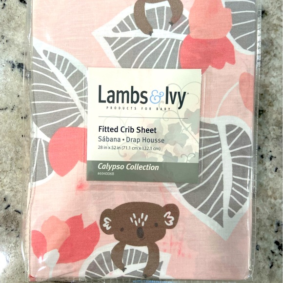 Lambs & Ivy Crib Fitted Sheet - Picture 1 of 3